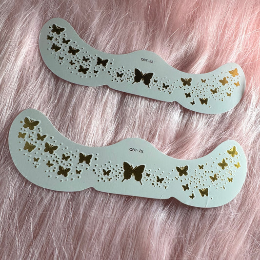 2 Pack Gold Butterfly Freckles