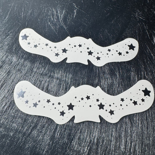 2 Pack Silver Stars Freckles
