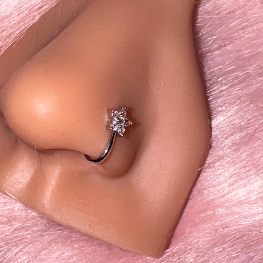 Silver Star Faux Nose Ring