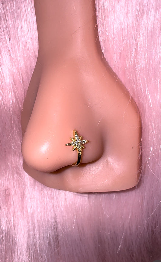 Gold Sparkle Faux Nose Ring