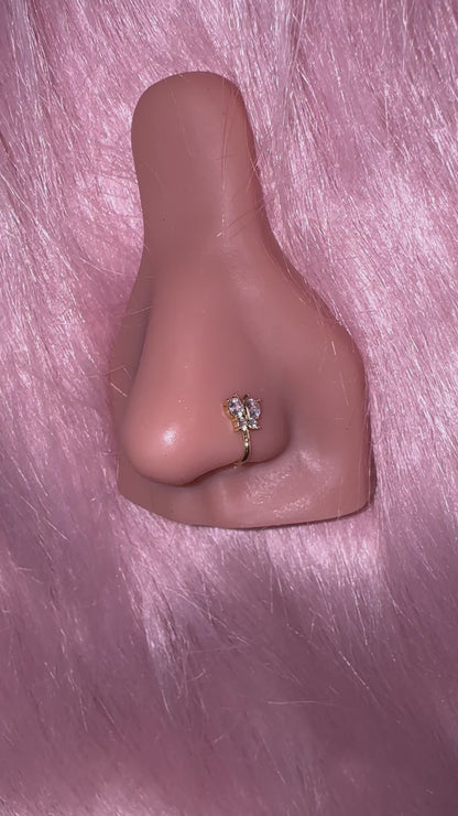 Gold Butterfly Faux Nose Ring