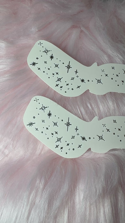 2 Pack Silver Sparkle Freckles