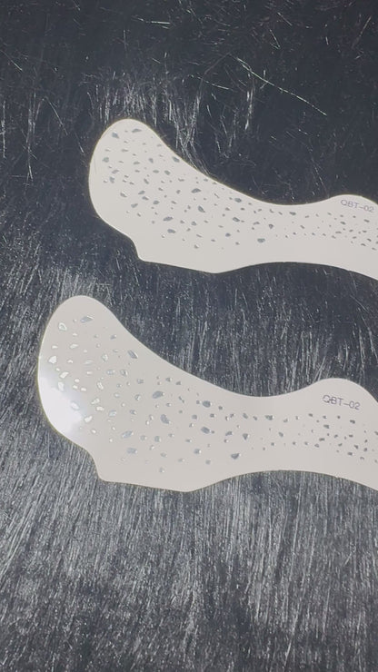 2 Pack Silver Faux Freckles