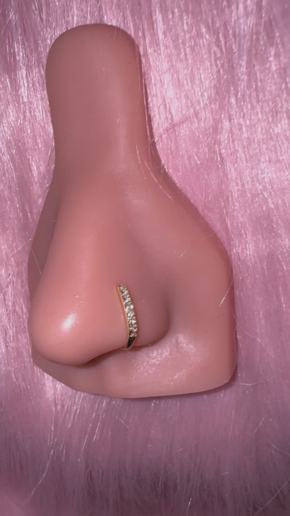 Gold Line Faux Nose Ring