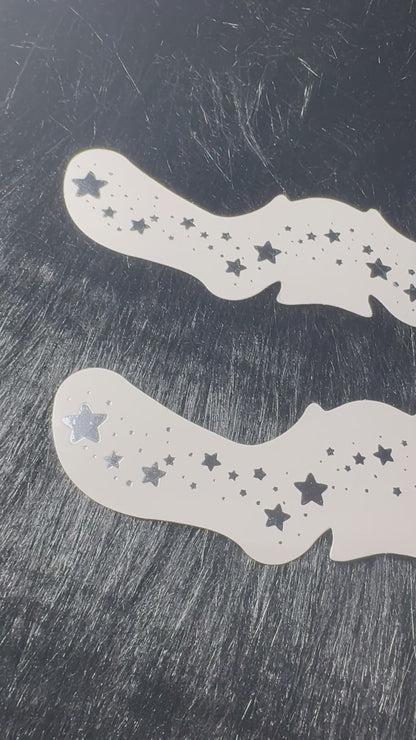 2 Pack Silver Stars Freckles